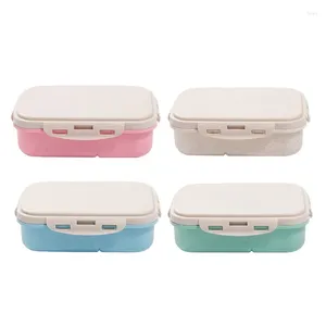 Dinnerware R2JC Portable Compartment Bento Box Storage Container Insulation Lunch Tableware Containers For Adults Kids
