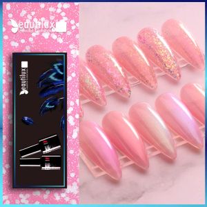 Gel Beautilux Glitzer ohne Wischtuch -Gel -Kit Matte Gloss Starry Opal Spot Eierschale Schneeschale Meerjungfrau Nagelkunst Finish Gel Set Set Set