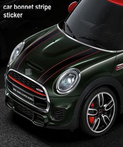 whole 2pcslot kk Mini JCW Mini Cooper S One John Cooper Works Countryman Car body Sticker car bonnet stripe sticker Car Styli1793830