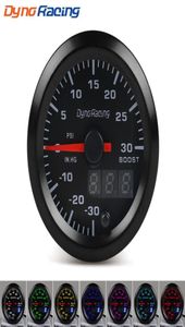 Dynoracing 2039039 52mm Dual Display Turbo Boost Gauge PSI 7 Färger LED Boost Meter med stegmotorbilmätare BX1014968846892