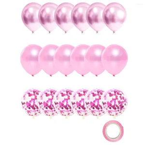 Party Decoration 18pcs Mixed 12inch Pink Latex Balloons Girl Birthday Decorations Woman Wedding Bridal Shower Mother's Day Decor