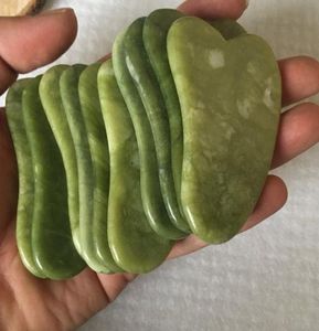 DHL Natural Jade Masaż narzędzie guasha deska gua sha obróbka twarzy Naturalna jadear kamienna opieka zdrowia narzędzie 5079712