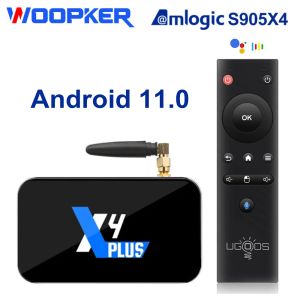 Box UGOOS X4 plus Smart TV Box 4GB 32 GB X4 Cube DDR4 WiFi Amlogic S905x4 TV -Box Android 11 1000m AV1 HD 4K TVBOX X4 Pro Set Top Box