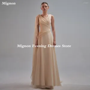 파티 드레스 Mignon Chiffon A- 라인 연인 Populer Ruffle 무도회 플로어 가운 플로어 길이 공식적인 이브닝 드레스를위한 2024 년