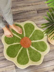 European Style Cartoon Flower Carpet Anti Slip Absorbent Mat Thickened 240329