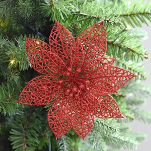 Simulazione dell'albero di Natale Simulazione Flower Ornament Ornament Orning Orning Pvc Decorazioni natalizie per navigazione domestica