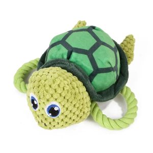 Dog Chew Toys Pet Puppy Squeaky Toy Cute Shark Stuffed Squeaking Animals Plush Tortoise Training Chewing Supplies 240328