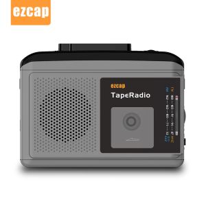 Radio EZCAP233ポータブルAM FMラジオ音楽カセットテーププレーヤー3.5mmオーディオジャック音楽ウォークマンカセットプレーヤービルトイン