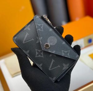 Portador da carteira de grife de grife pequenas carteiras zippy key moeda bolsa bolsa de couro de luxo masculino bolsas de designer de designer de bolsa de bolsa de bolsa accessoires com caixa com caixa