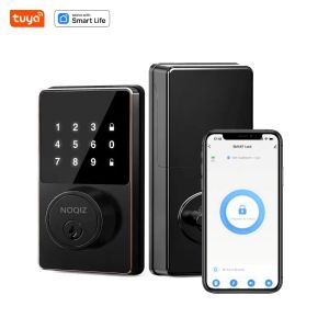 Заблокировать Tuya Smart Life Smart Lock, блокировка входной двери без ключа с сенсорным экраном управления приложением для клавиатуры водонепроницаем