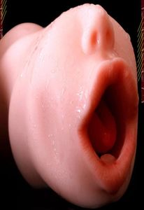 sex toy massager Deep Throat Blowjob Male Masturbator Artificial Realistic Mouth Soft Teeth Tongue Oral Sex Men Masturbation Cup P9301560