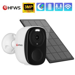 Cameras 3MP Battery Camera With 3W Solar Panels Full Color Night Vision Security Protection Wifi Survalance Camera Outdoor Mini Cctv