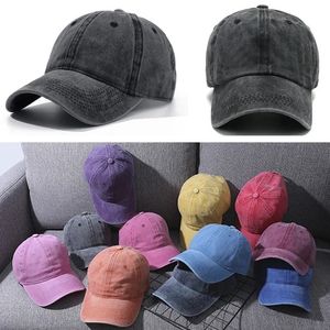 Washed Cotton Vintage Baseball Cap Women Men Solid Color Sun Hat Summer Cap for Men Trucker Hat Unisex 240312