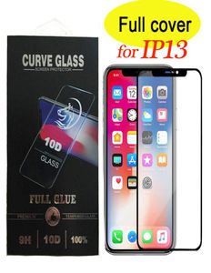 10D Full cover tempered glass screen protector for iphone 13 12 pro max coolpad legacy LG stylo5 alcatel 7 g9 play g fast with ret1307183