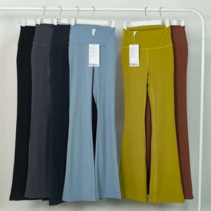 Lu Zasilanie legginsów Lady Sports and Leisure Bell-Bottoms Highwaist Pants Bezpłatna wysyłka Promocja Lycra Fabric ma oryginalny trening