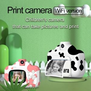 Telecamera Nuovo bambino Istant Camera Stampa per bambini Camera 1080p Digital Camera Digital Photo Papers regalo di compleanno per Boys Girls Film Camera