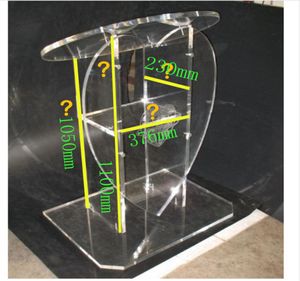 Det nya populära bröllopsspecialet Hearthaped Acrylic Podium Organic Glass Church Pulpit9216962