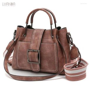 Sznurka Kobiety Brown Classic Girl Lady ramion moda moda pu tote Wild 2024 Vintage Crossbady torebka torebki skórzane torby