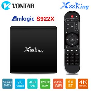 Box X88 King 4GB 128G Amlogic S922X TV Box Android 9.0 Dual Wifi BT5.0 1000M 4K GooglePlay Store Youtube 4K Set top box Media Player