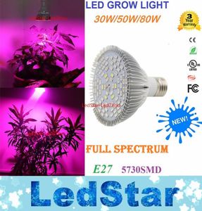 30W 50W 80W E27 PAR20 PAR30 PAR38 FULL SPECTRUM LED GROW LIGHT PLANG LAMPLALB IR UV 5730 Flower Growing Hydroponics System1879597