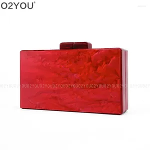 Evening Bags Flap Women's Luxury Red Pearl Clutch Bag Ladies Handbags Brand Women Messenger Main Femme Acrylic Box