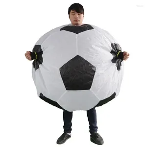 Party Decoration Soccer Ball Uppblåsbar kostym Vuxen Fotboll Fancy Dress Carnival Blow Up Suit Cosplay Masquerade Advertising Prop