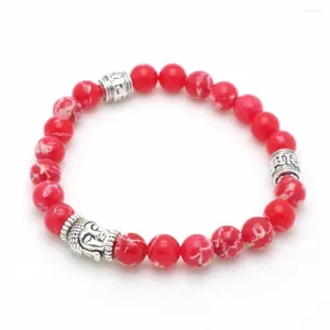 Charm armband män kvinnor 7 chakra armband helande kristaller sten yoga reiki ber mala armband smycken rött