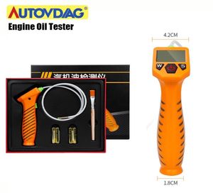 OBD2 Biltillbehör Motoroljeprovare Auto Kontrollera oljekvalitetsdetektor med LED Display Gas Analyzer Car Tester Tool2578429