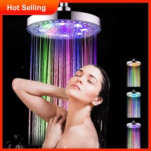 Porta del bagno per la pioggia automatica a LED LED RGB da 8 pollici RGB Rainia del bagno ad alta pressione 240325