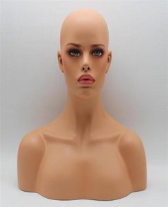 Fiberglas Female Mannequin Head Bust för spetsspets smycken och hattdisplay241k8699051