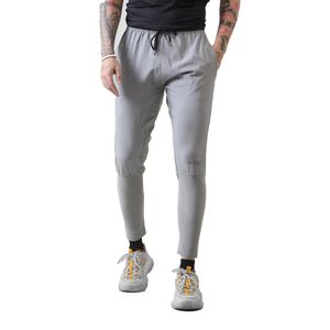 Calça de calça híbrida cinza confortável para homens Treinamento de ginástica Mens de bolso