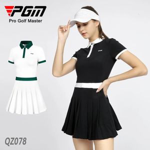 PGM Golf Womens Dress مجموعة Summer Summer Fit Skirt Sports Girl Girl مطوية مع شورتات مضادة للضوء تنفس تنوع 240326