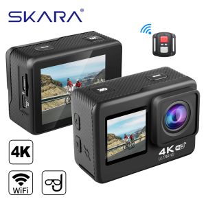 Kameror Original Action Camera 4K 30fps 2.0 LCD EIS Dual Screen WiFi Waterproof Remote Control 4x 9 Pro Sport Video Recorder