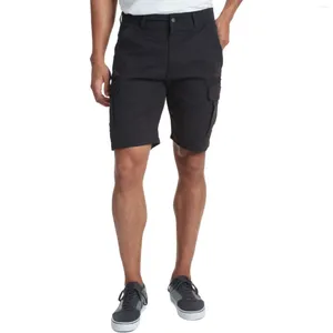Shorts masculinos homens cargo verão sólido caminhada ao ar livre calças clássicas de moda militar slim algodão bolso 2024
