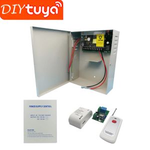 Tillbehör DIY WiFi Tuya AC110240V DC 12V5A Säkerhetskopiera Batterifunktion Växling Dörrlåsåtkomst Kontroll Strömförsörjning