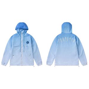 Trapstar Autumn New Gradient Blue Rush Casual Sports Loose Men's and Women's Par Coat Trend