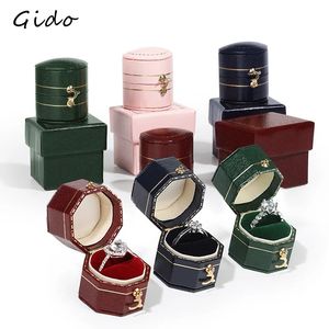 European Style Jewelry Container Decoration Box Mini Ring Box Retro Simple Earrings Ring Box 240314