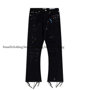 Дизайнеры Man Jeans Ga Painted Splash-Iink Bunders Hole Street качество моды классические мужские джинсовые брюки плюс размер m-xxl