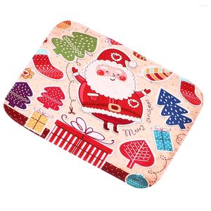 Bath Mats Christmas Style Anti-skid Floor Mat Water Absorption Ground Printed Door