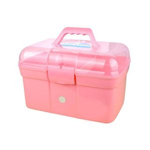 Kosmetisk arrangör Handhållen Desktop Storage Box Plastic Scissors Makeup smycken nagellack penna container manikyr verktyg case238l5413654