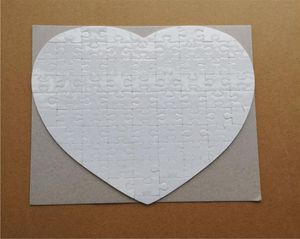 Sublimation Blank Parl Light Pager puzzle Heart Love Shape trasferimento puzzle Stampa di consumo vuoto Giochi per bambini Pun016215674