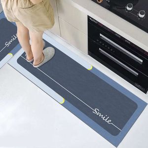 Diatom Mud Kitchen Floor Mats Household Simple Water Absorbent Non Slip Long Soft Dirt Resistant Foot
