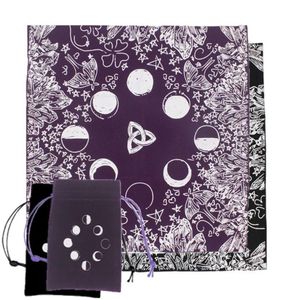 Velvet Tarot Tablecloth With Bag Witch Divination Moon Phases Lover Altar Cloth Y4UB Other Golf Products1606343