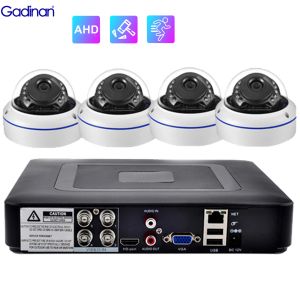 System Gadinan HD 5MP 2MP AHD Security Camera System BNC 4CHANNEL DVR KIT 2/4PCS Câmera Dome Metal Dome impermeável