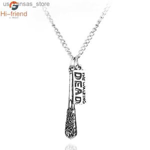 Hänghalsband The Walking Dead Necklace Lucille Baseball Bat Negans Bat Shape Pendant Necklace For Cosplay Prop Women MAN JEWELDY GIFT240408WJYV