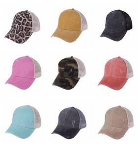 Capas de beisebol de rabo de cavalo lava os pães bagunçados de algodão Hats Summer Trucker Pony Pony Cap unissex Visor Cap Hat Out Snapbacks Cap com CC LA8027949