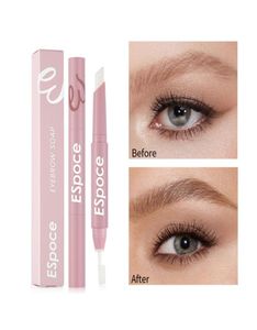 Sopracciglia gel di sopracciglia a matita a doppia testa a forma di sapone impermeabile per brow longlasting eye wild styling strumento spazzola per utensili 8370112