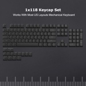 Аксессуары 118 Ключевая низкая профиль Black Keycap Horizon Horizon Keylit для Kery Gateron MX Механическая клавиатура с работой США и Великобритании