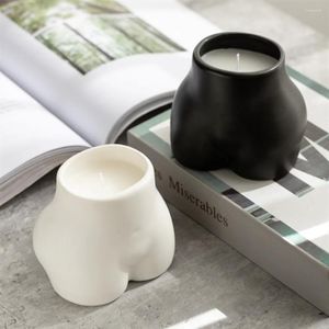 Candle Holders 2024 Creative Home Shaped Cactus Matte Ceramic Incense Cup Small Capacity Holder Ornaments Cement Round Basin