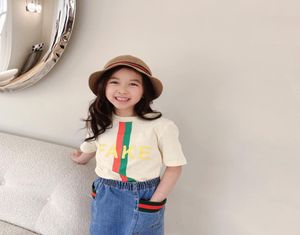 Neue Kinder Sommer T -Shirt Fashion 2021 Kinder Jungen Mädchen Kurzhirt Hemden Cotton Boy Kleidung zwei Farben Tops2812618